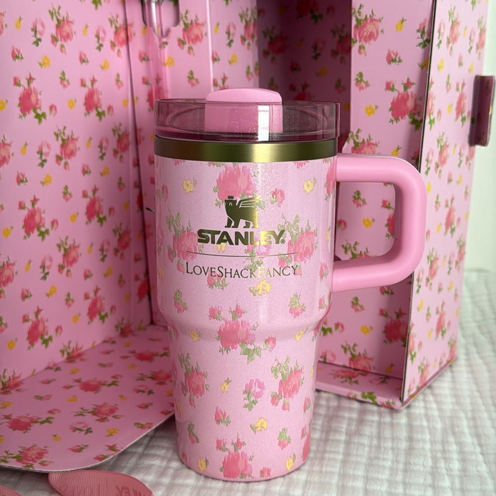 STANLEY LOVESHACKFANCY QUENCHER TUMBLER WITH HANDLE 20 OZ Ibiza Sunset NEW